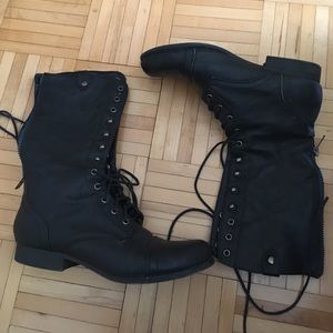 Steve Madden combat boots.